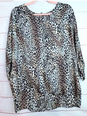 Edit by Jeanne Beker leopard 🐆🐆 lightweight blouse   Size Large